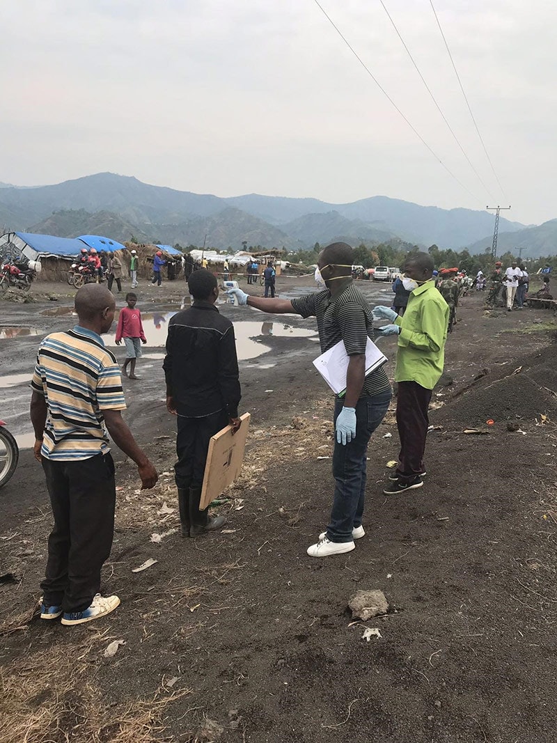 Ebola screening at the border in Goma