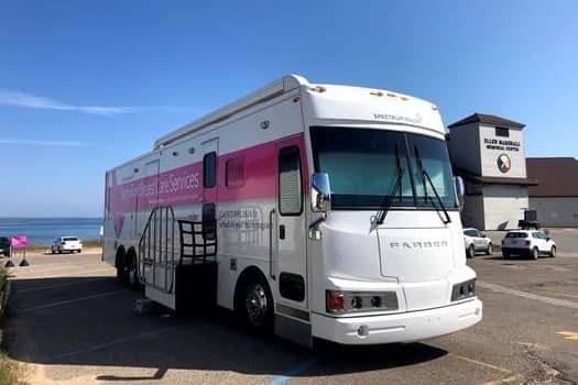 Photo of the Inter-Tribal Council of Michigan's mobile mammogram van