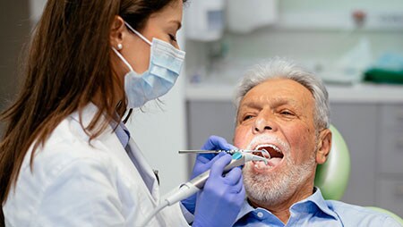 dentist with a patient