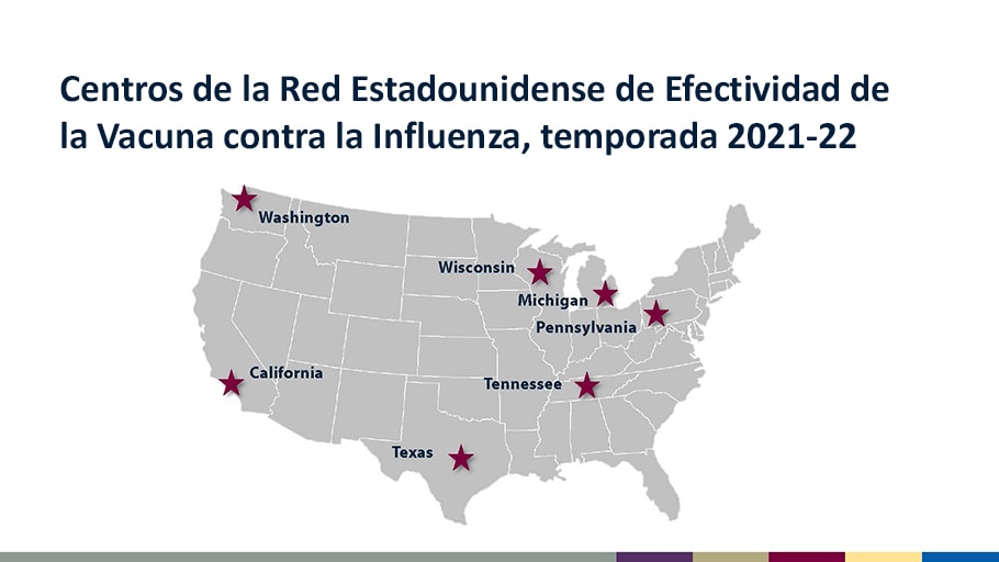 Centros de la Red Estadounidense de Efectividad de la Vacuna contra la Influenza, 2021-2022