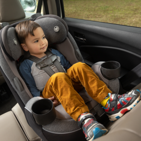 Baby in a rear-facing car seat