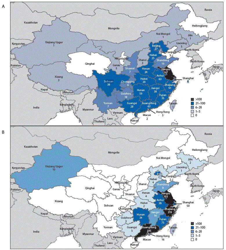The figure above is a histogram showing confirmed Asian lineage avian influenza A(H7N9) virus infections of humans reported to the World Health Organization (N = 1,557), by month of illness onset in China during February 19, 2013–August 7, 2017.