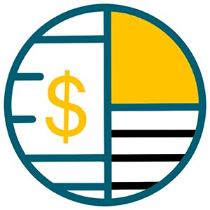 illustration of circle with dollar sign